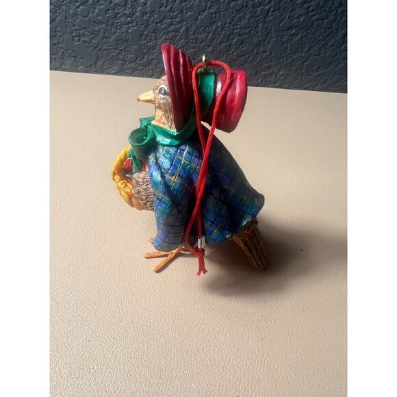 Vintage Kurt Adler Bird with Packages Top Hat Resin Christmas Ornament Decor - Picture 5 of 7